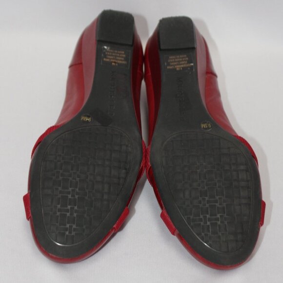 Michelle D Red Patent Low Heel Wedges - Picture 8 of 13